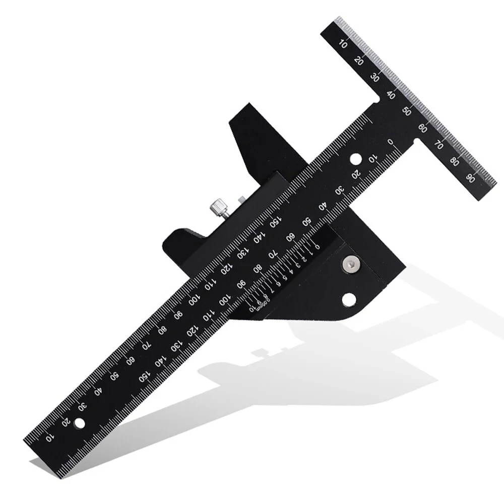 Aluminum Alloy T-Type Drawing Ruler - Detachable Multifunctional DIY Woodworking Tool - Image 4