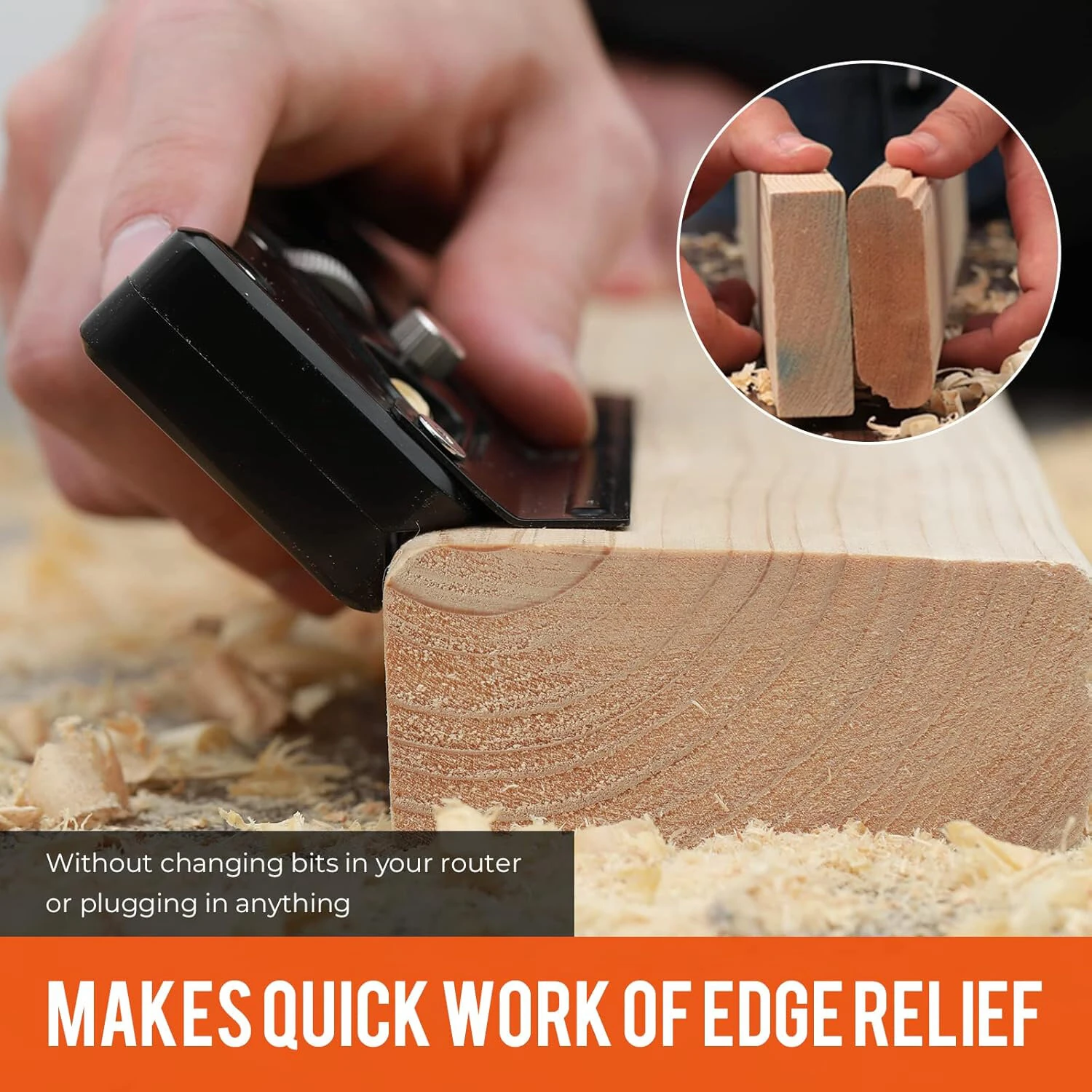Chamfer Plane | Adjustable Depth High Carbon Steel | Portable Hand Planer - Image 4