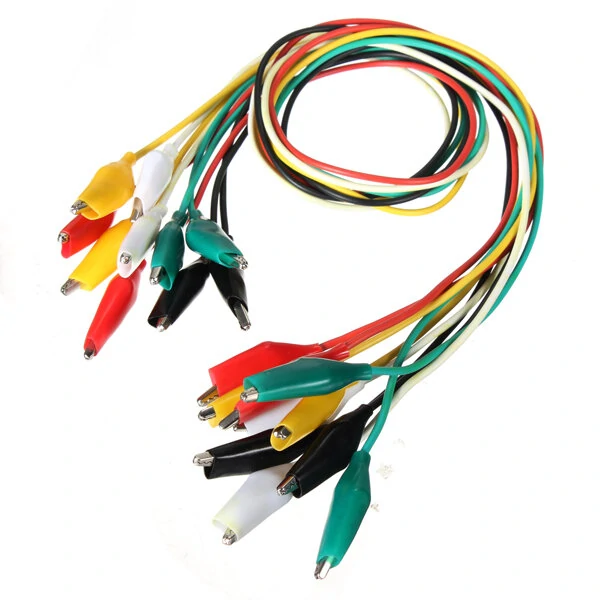 10pcs 50cm Alligator Clip Test Lead Wires | Double-ended Probe Cables - Image 4