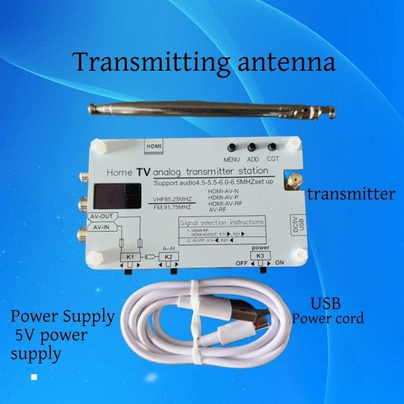 UHF Wireless Video Transmitter | 1080P AV Conversion System | Multi-Source Input & 20M Range - Image 5