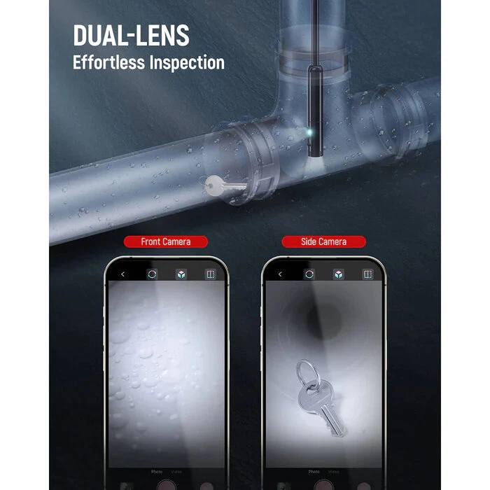 KAIWEETS KBM01 Endoscope Camera - 1920P HD, Dual Lens, 16.5ft Waterproof IP67, LED Lights - Image 2