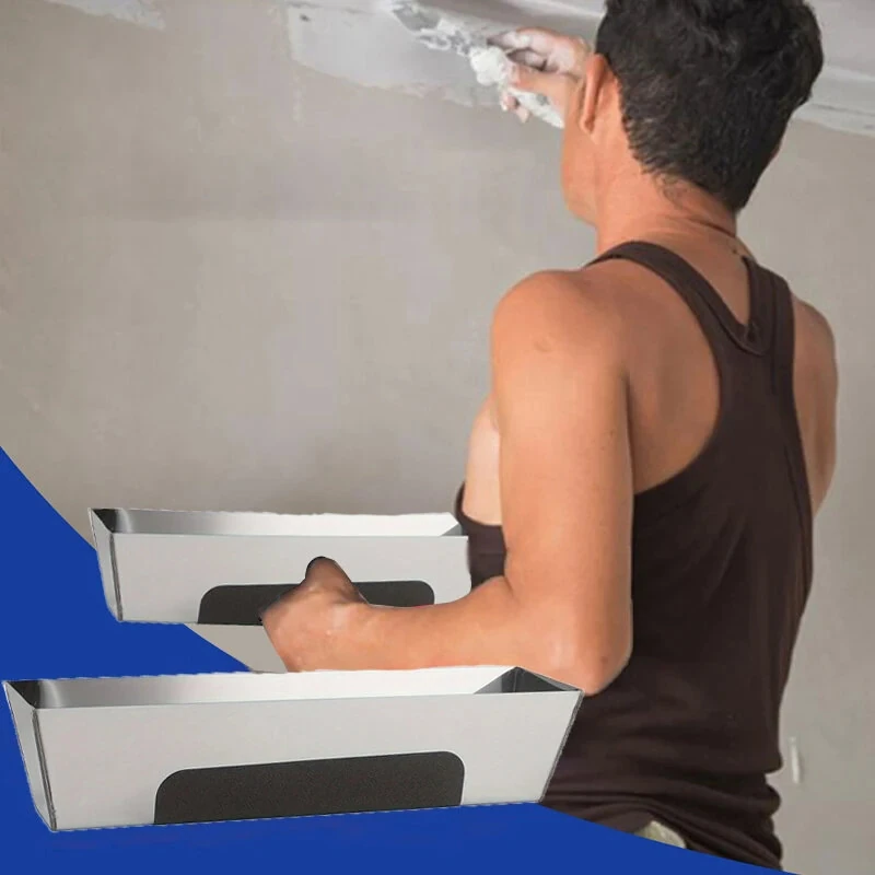 Stainless Steel Drywall Mud Pan - 10 Inch Non-Slip Grip & Leakproof - Image 5