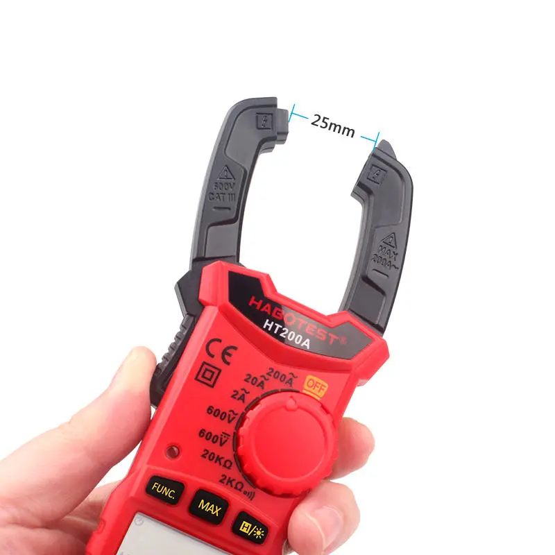 HT200A Mini Digital Clamp Meter - AC DC Current & Voltage Tester - Image 3