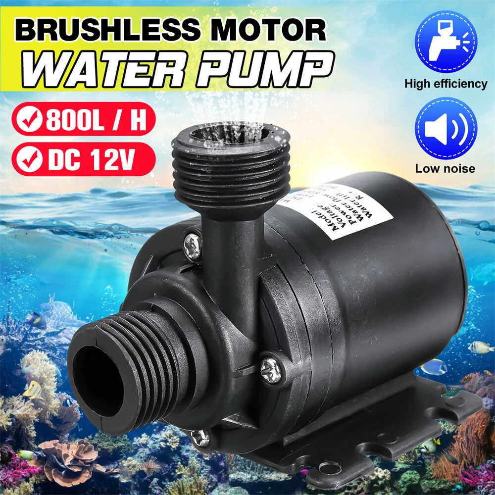 800L/H 12V DC Solar Hot Water Circulation Pump | 5M Submersible Brushless Motor - Image 2