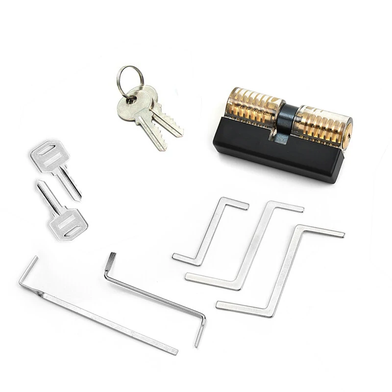 Locksmith Practice Lock Pick Set - Tension Wrench & Padlock - Hand Tools Hardware - Image 5
