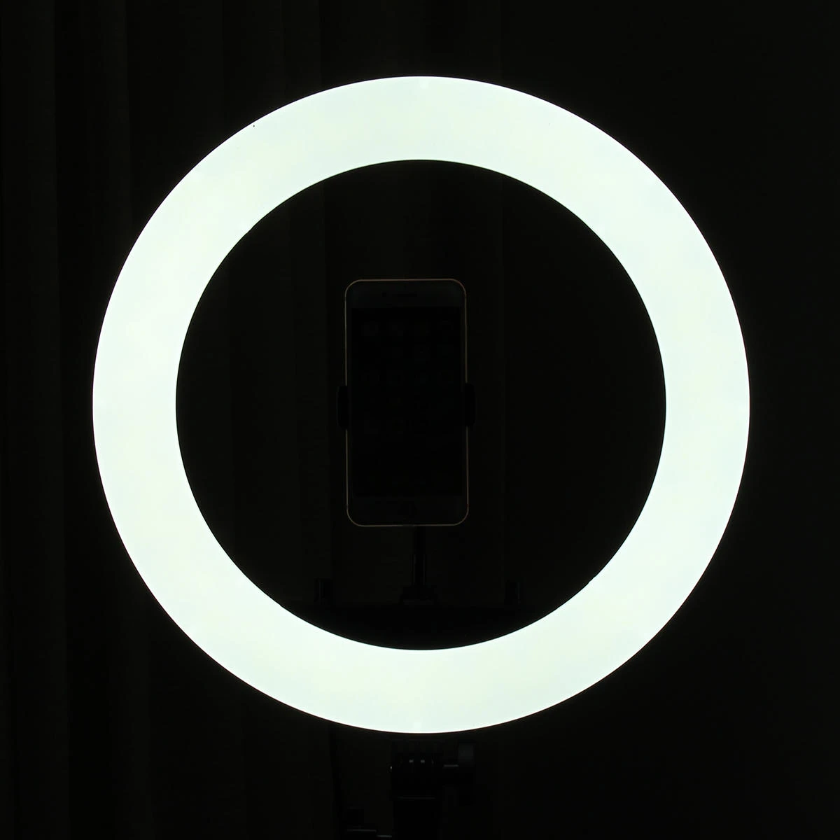 18 Inch Ring Light with Phone Clip - 100-240V Beauty Night Light | PTZ Stepless Dimming - Image 4