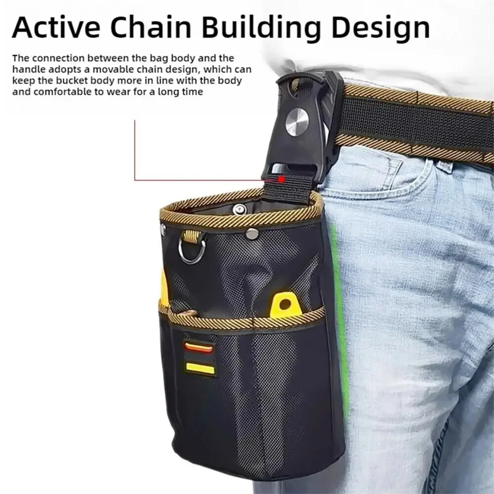 Rotatable Waist Tool Bag - 12 Inch Large Capacity Waterproof Organizer - Image 3