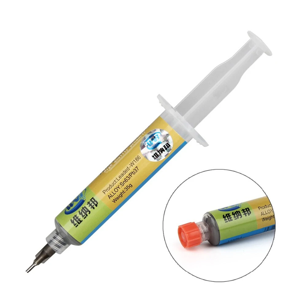 WNB 10cc Syringe Solder Paste - Leaded Low Temp 183°C Flux for Stencil Welding - Image 3