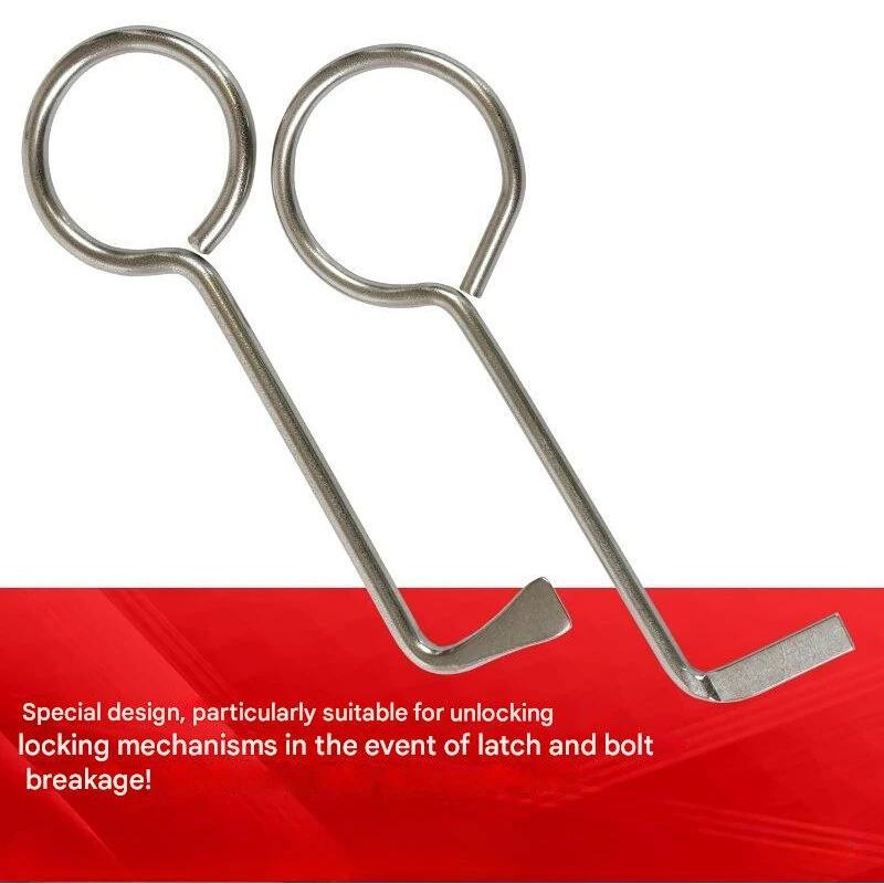 Universal Polished Metal Door Lock Picks Set | 2pcs with Touch Remote Control | High-Quality Locksmith Tools - Image 4