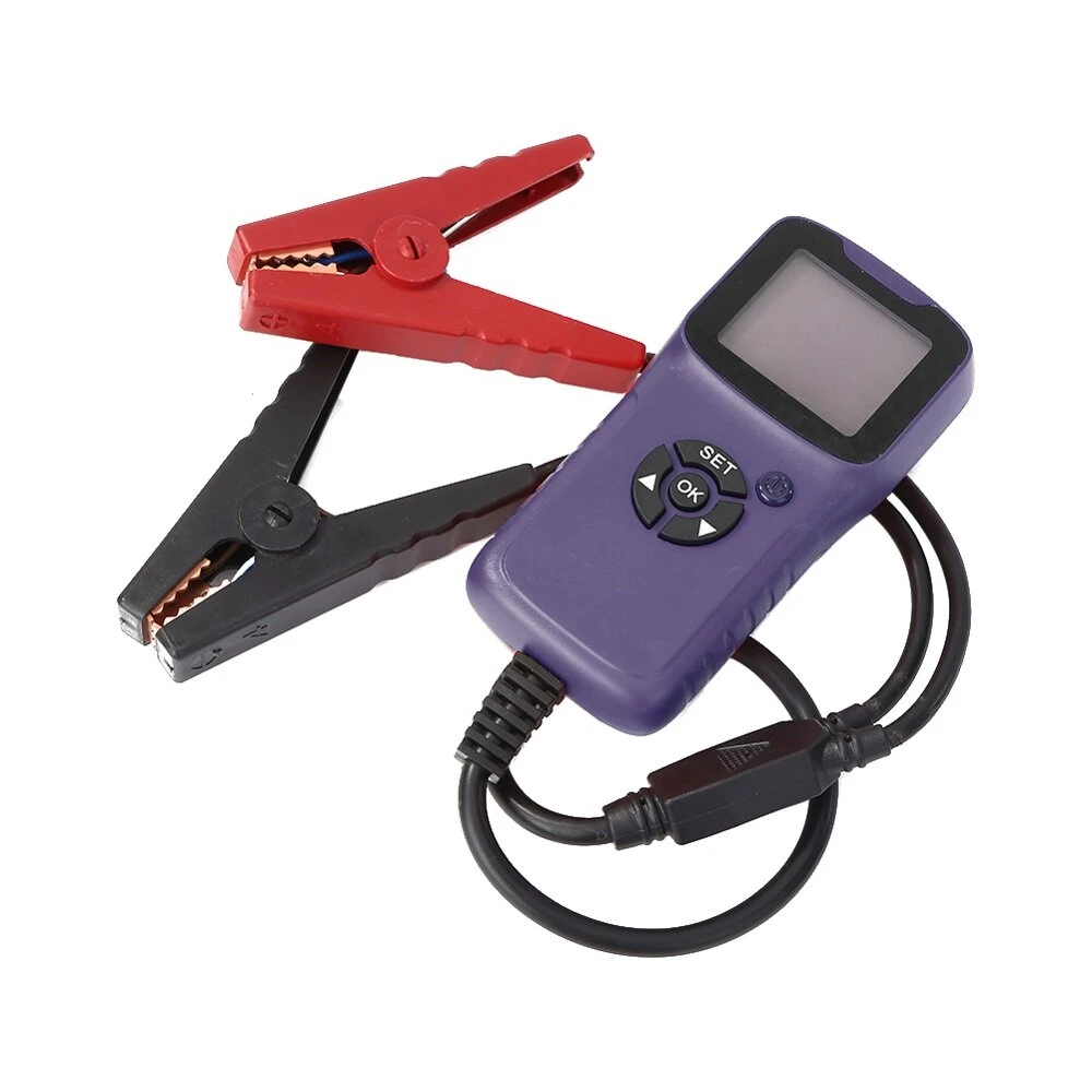 12V Digital Car Battery Tester - LCD Display for Voltage, CCA & Ohm Diagnostic - Image 4