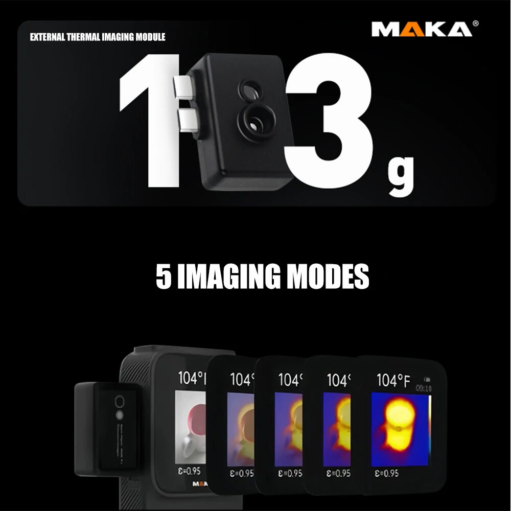MAKA MK2301 7-in-1 Thermal Imager | 1024 Pixel IR Imaging | Target Temperature & Distance - Image 4