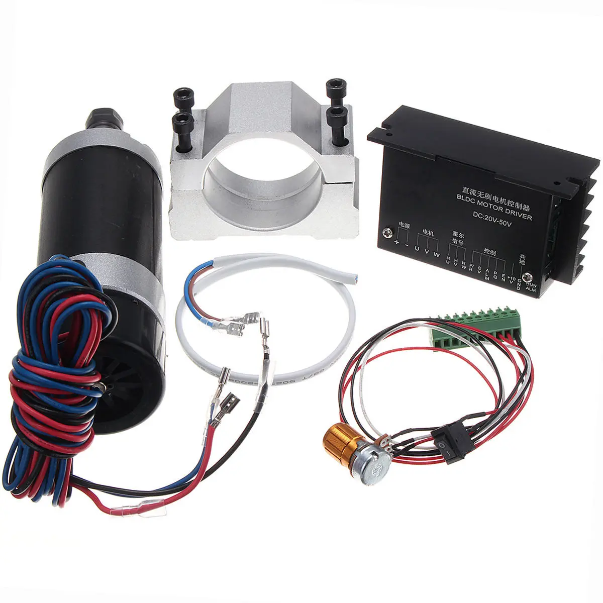 48V 500W ER11 Spindle Motor & Driver | CNC Machine Brushless Speed Controller - Image 3