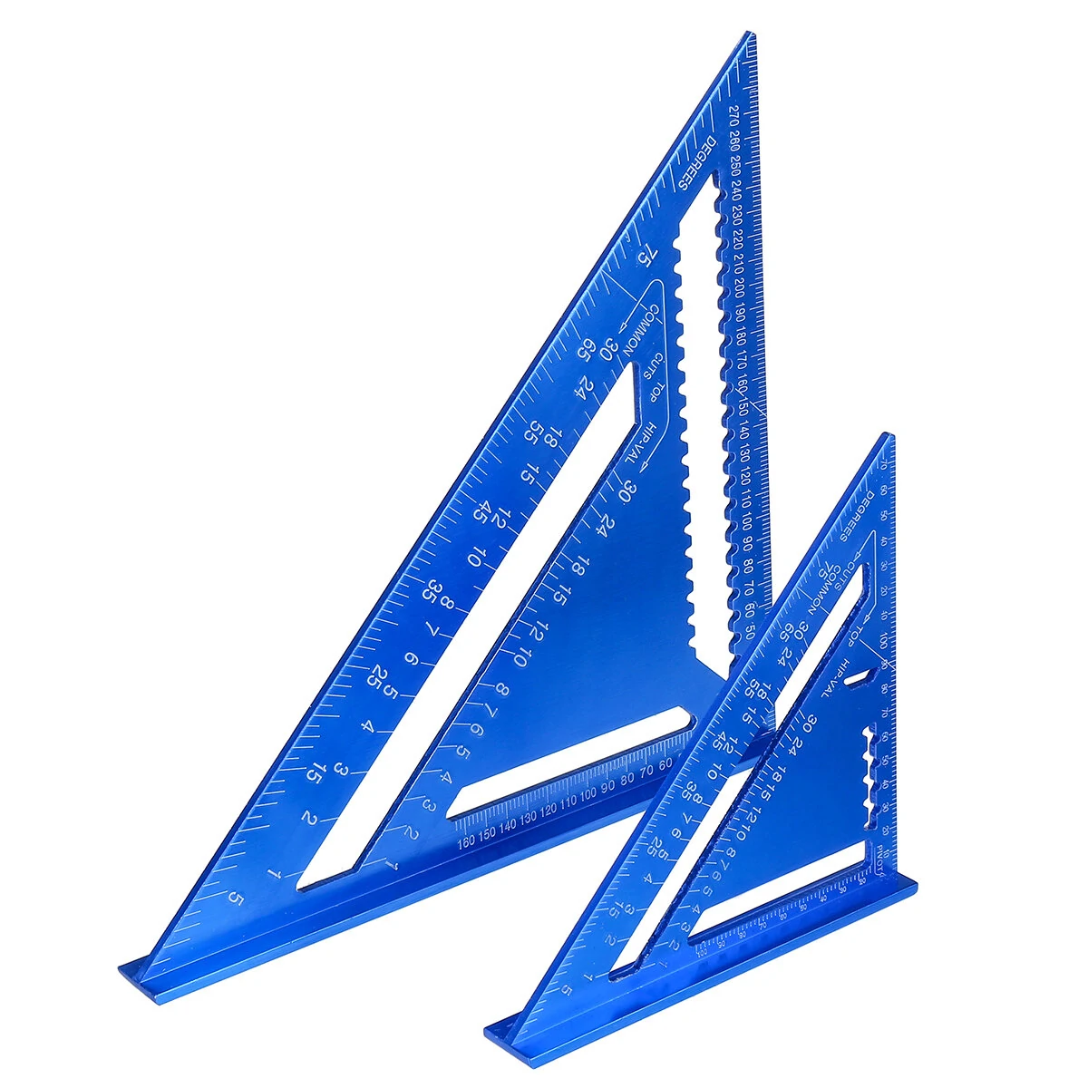 7/12 Inch Metric Imperial Aluminum Alloy Triangle Protractor Ruler | Woodworking Tool - Image 4