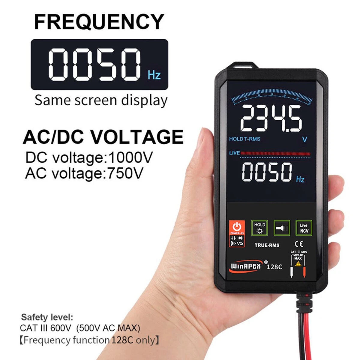 UNI-T UT139C Digital Multimeter - True RMS, Transistor Tester, AC/DC Voltage - Image 2