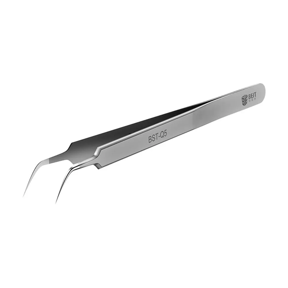 BEST BST-Q5 Fly Wire Tweezers | 0.01mm Curved Tip | Stainless Steel BGA Rework Tool - Image 4