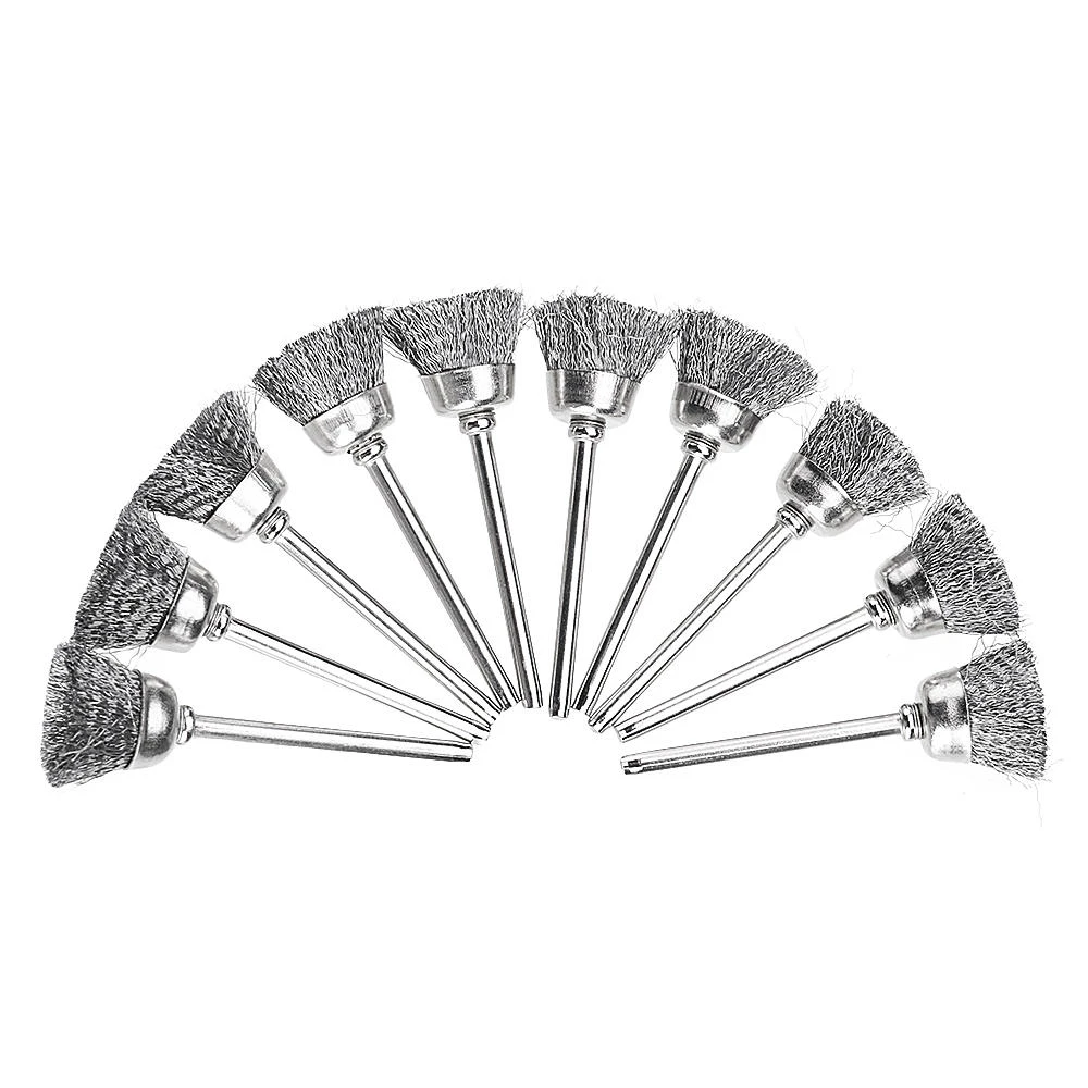 Dremel Wire Brush Set - 20pcs Stainless Steel Cup Wheel & Polishing Brushes - Image 2
