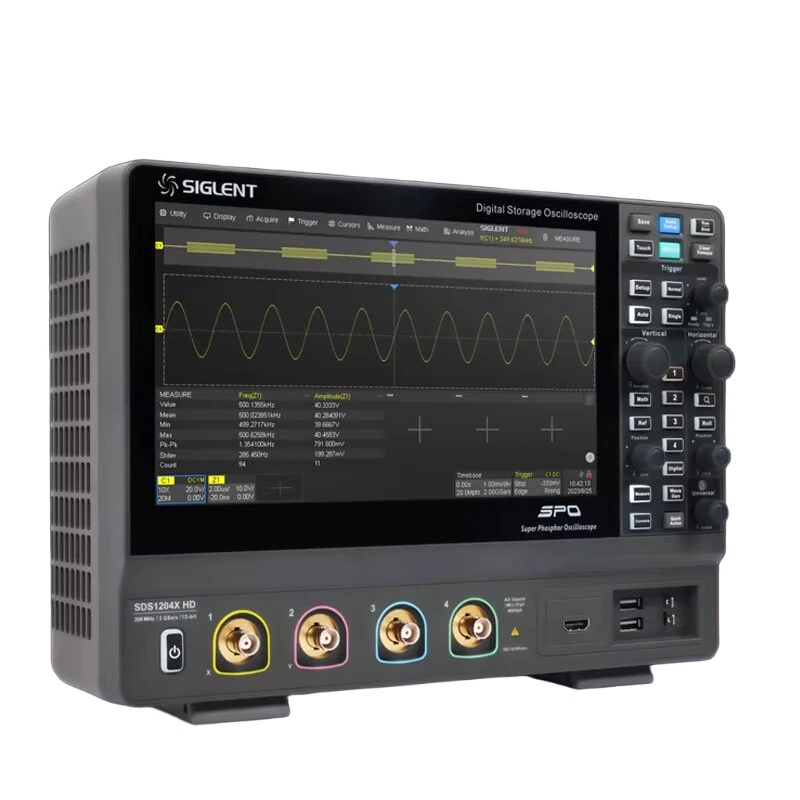 Siglent SDS1204X-HD Oscilloscope | 200MHz 4CH 12-bit | 2GSa/s Touch Screen - Image 3