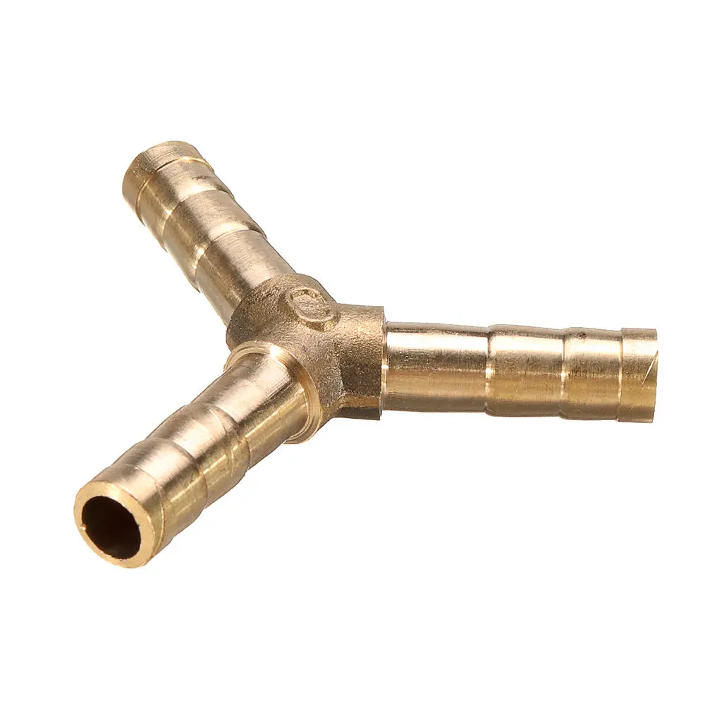 Pagoda Adapter - 4pcs Brass Y Shape 3 Way Fitting for 6/8/10/12mm Pneumatic Hose - Image 4