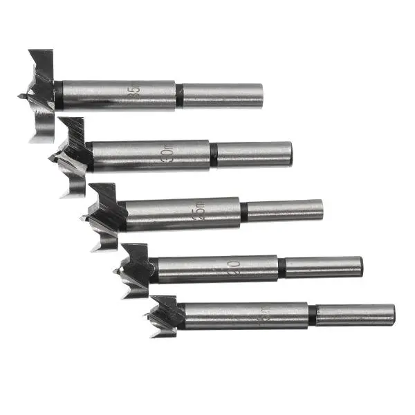 Drillpro 5Pcs 15-35mm Forstner Drill Bit Set | Wood Hinge Hole Cutter - Image 3