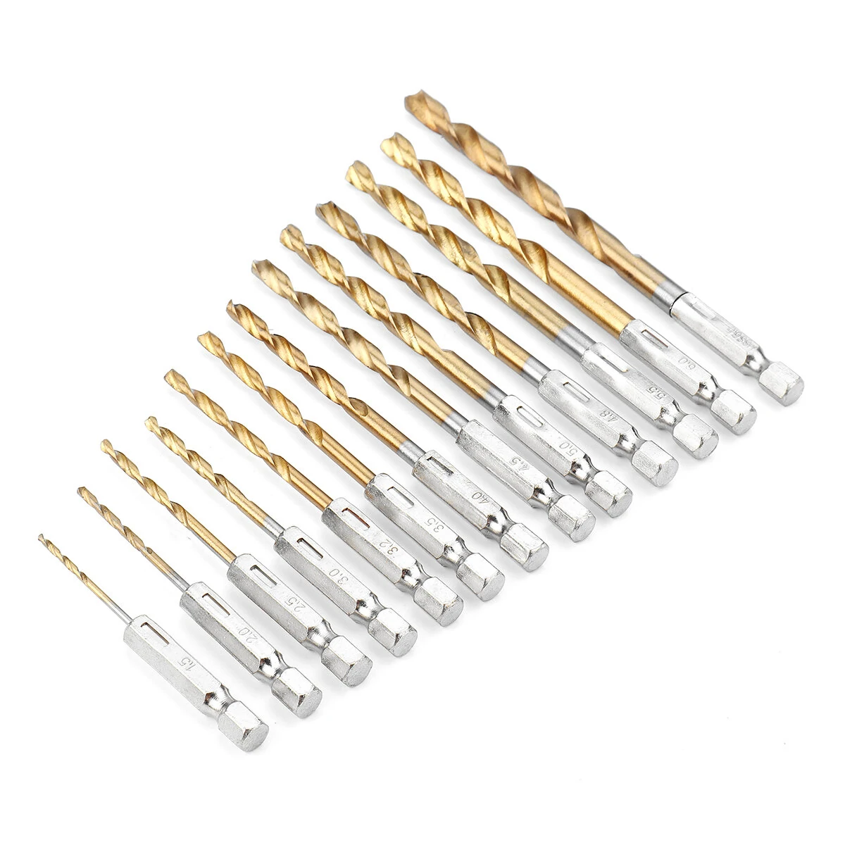 HSS Titanium Drill Bit Set - 13Pcs Hex Shank 1.5-6.5mm | High Speed Steel - Image 3