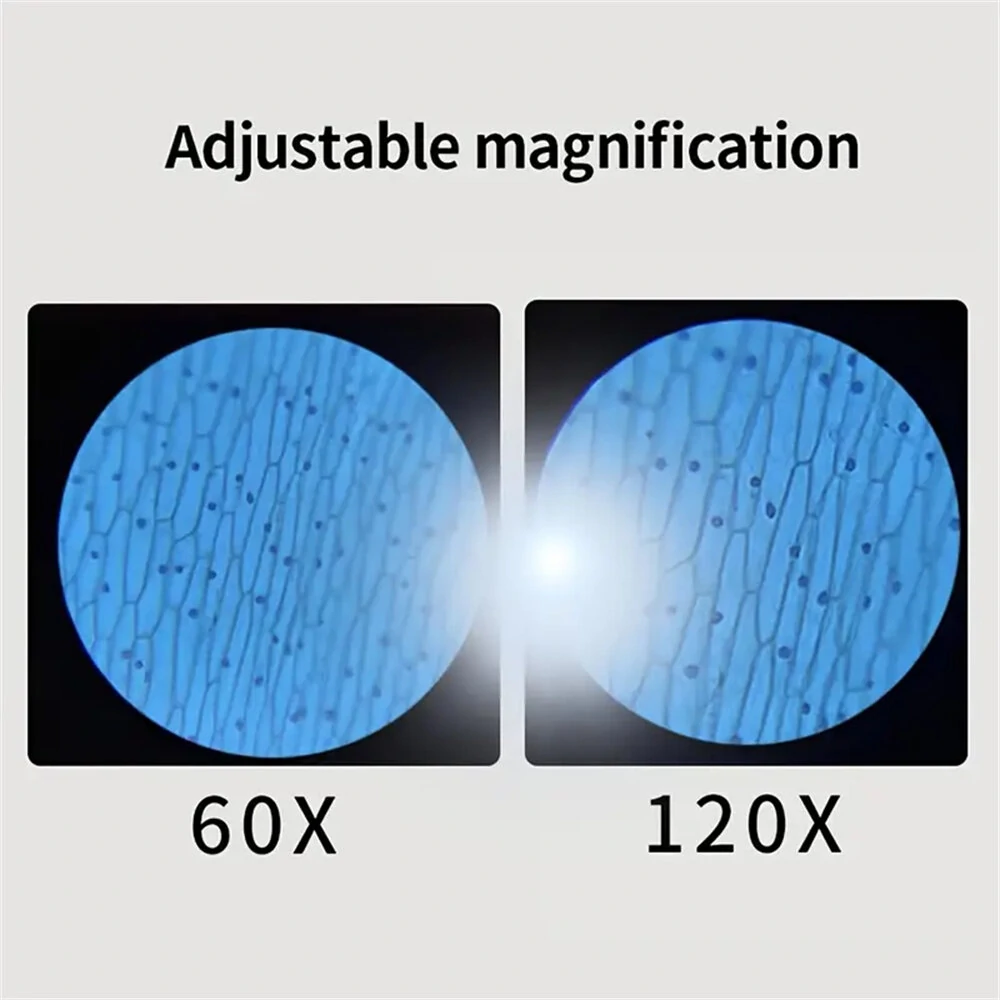 Mini Microscope Handheld 60X-120X Magnification with LED Light | Portable Science Toy - Image 5