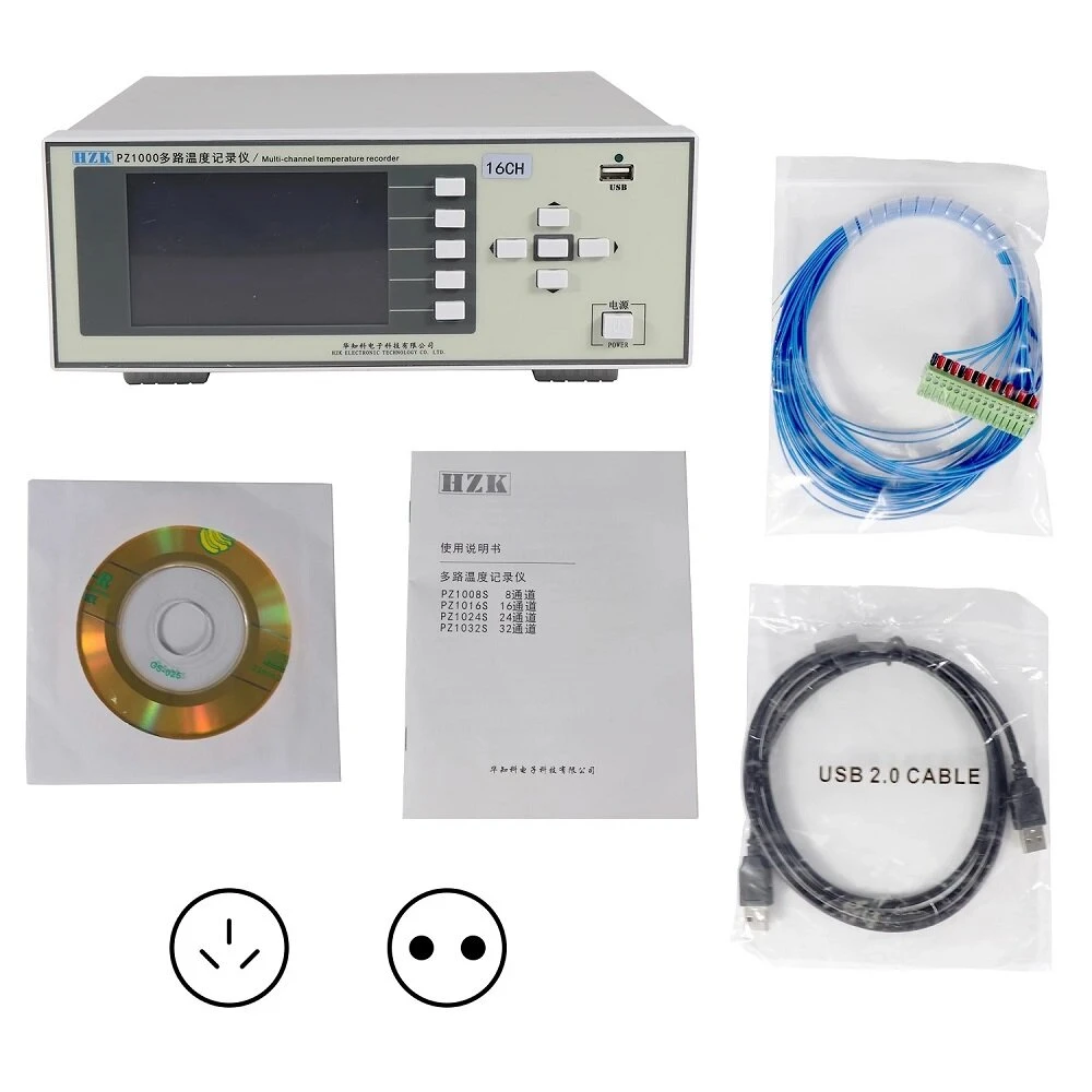 PZ1016S 5-inch 16-Channel Temperature Recorder | 8G Memory & Alarm - Image 3