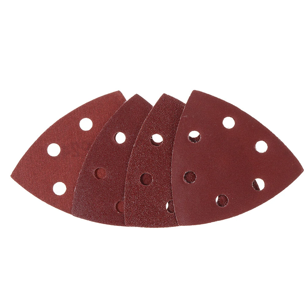 3M Sandpaper | 24-Pack Swing Triangle Sheets - 6-Hole Red for Sanding & Polishing - Image 5