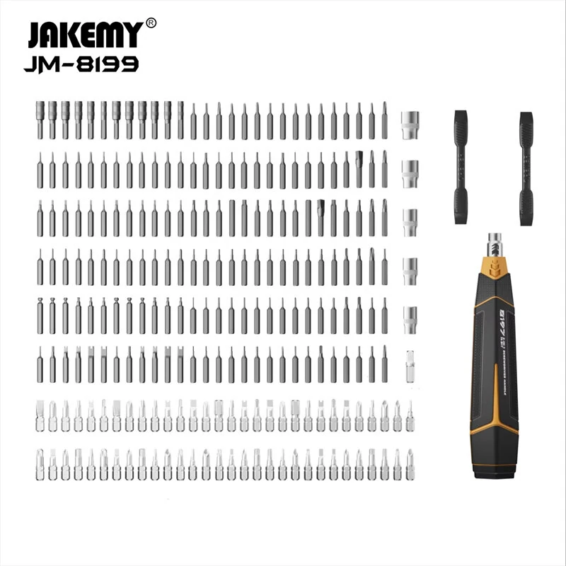 Jakemy JM-8198 135-Piece Repair Tool Kit | CR-V Steel Screwdriver Bits & Modular Handle - Image 3