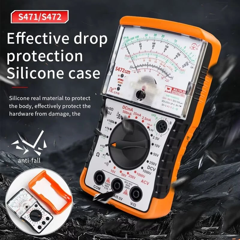 S471Pro Analog Multimeter - Voltage Tester 1000V DC | Resistance Capacitance Current - Image 5
