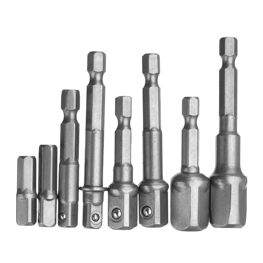 Drillpro 9pcs 1/4 Inch Screwdriver Extension Bar Set | with Angle Driver Adapter - Image 2
