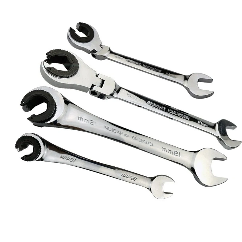 Fix Tubing Wrench Set - 12PCS 8-19mm Ratchet with Flex Head | Universal Spanner Tool - Image 2