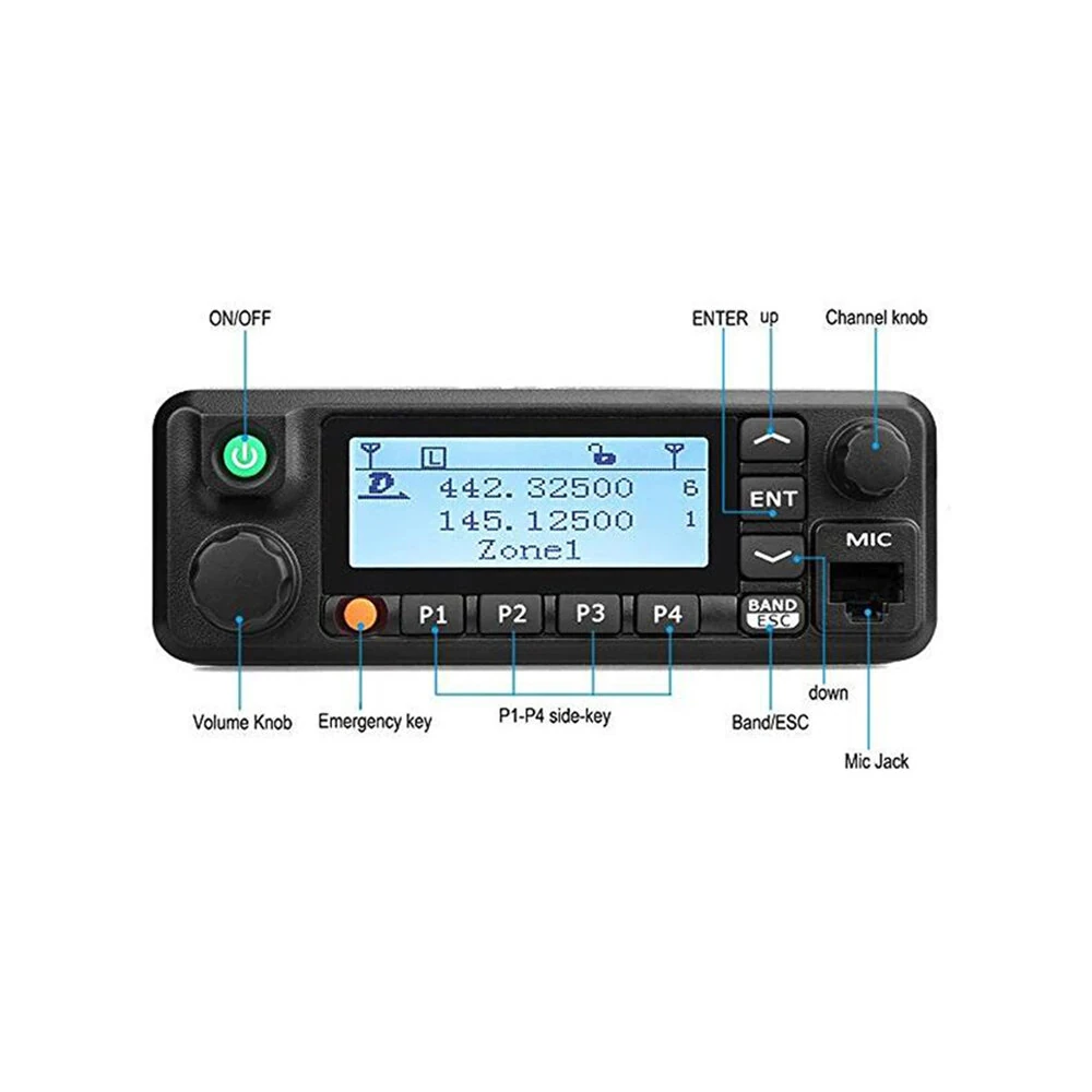 TYT MD-9600 DMR Mobile Radio - Dual Band VHF UHF 50W GPS 1000 Channels - Image 3