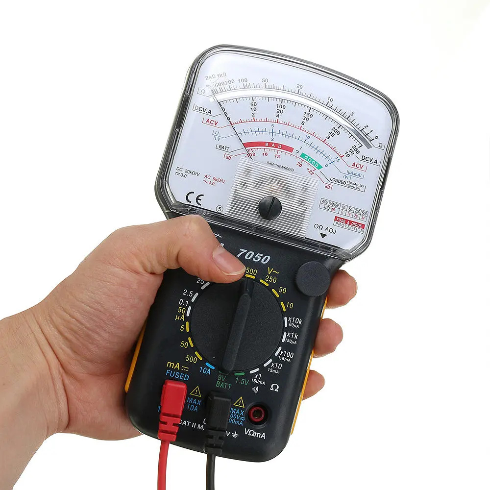 KT7050 Original Analog Multimeter - 50uA Sensitivity | DCV ACV DCA &Omega; Continuity Buzzer - Image 2