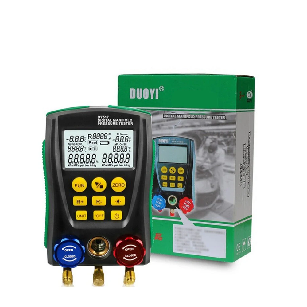 DUOYI DY517 Digital Manifold Gauge Set - HVAC Refrigeration Pressure Vacuum Meter - Image 5
