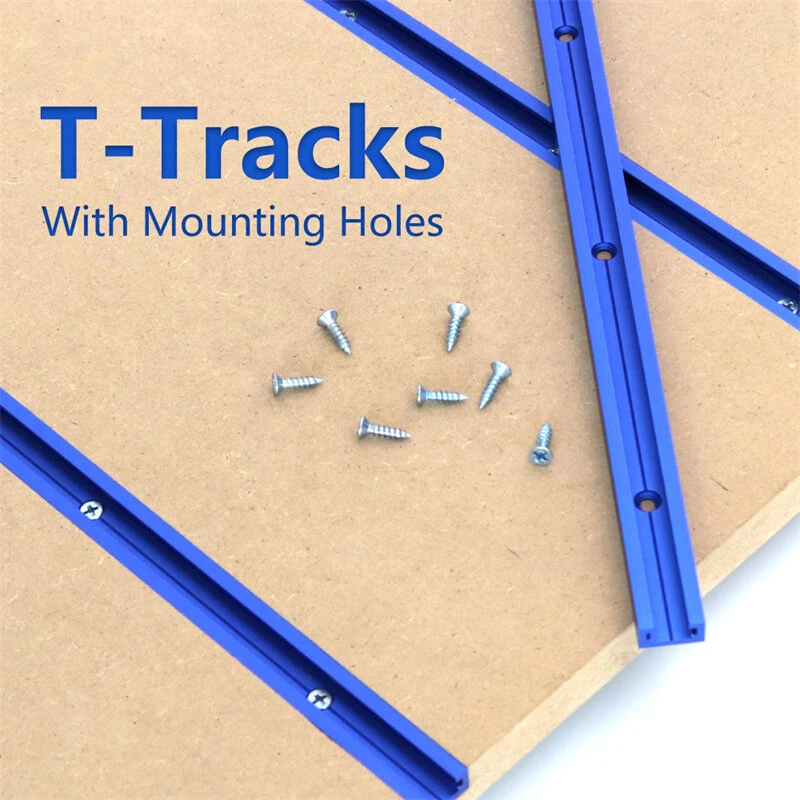 Universal Double Cut T Track - 3/4 x 3/8 with Screws | Drill Press & Router Table - Image 3