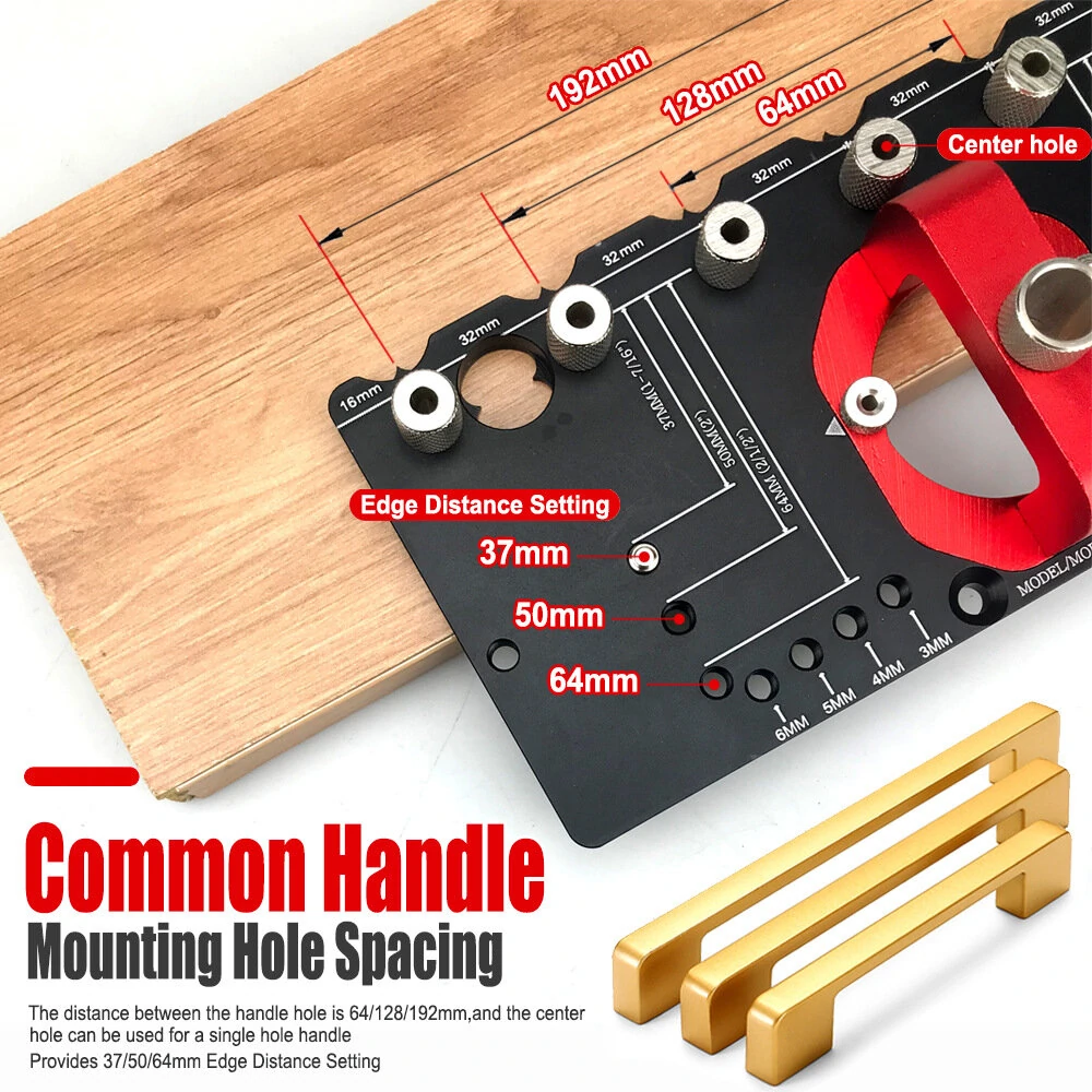 35mm Hinge Punch Locator Jig - Aluminum Alloy Drill Guide for Cabinet Door Installation - Image 5