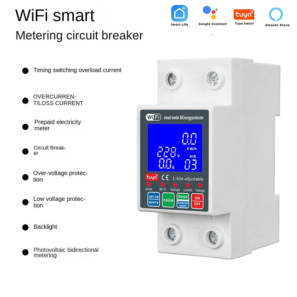 WiFi Smart Circuit Breaker 63A 230V | 6kA Overcurrent & Leakage Protection - Image 3