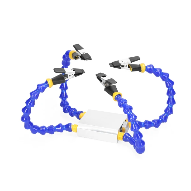 Aluminum Alloy Soldering Iron Holder | Flexible Arm PCB Welding Fixture with Table Clamp - Image 2