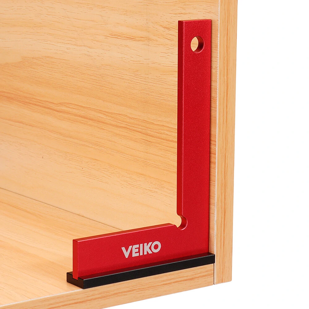 VEIKO Aluminum Alloy Square Ruler - 150x100mm Right Angle Tool with Wide Base - Image 5