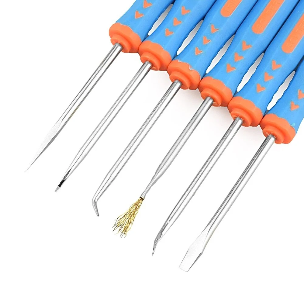 Toolour 6Pcs Solder Assist Tool Kit | Precision Welding & Cleaning Tools for Electronics Repair - Image 4