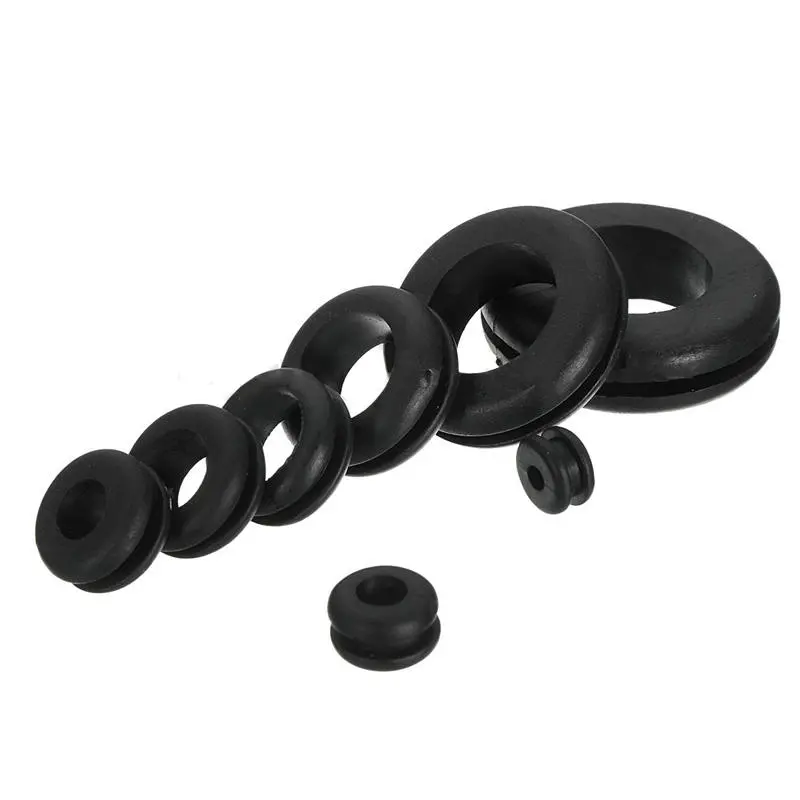 180pc Rubber Grommets & Retaining Ring Set - Wiring Cable Gasket Kit for Blanking Holes - Image 4