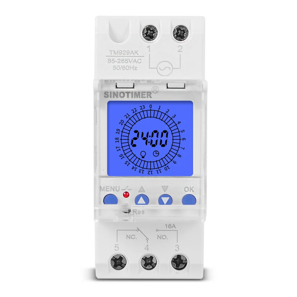 SINOTIMER Digital Time Switch - 16A/30A LCD Backlight | AC 85-265V Analogue - Image 4