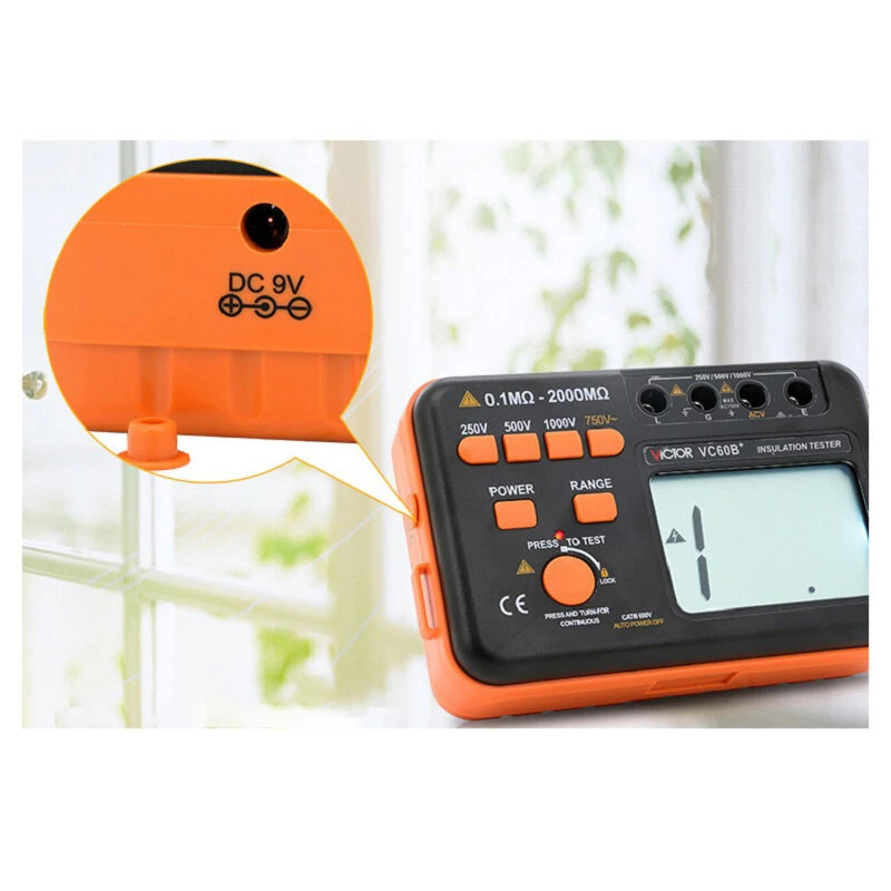 VICTOR VC60B/D/E+ Digital Insulation Resistance Tester | Megohmmeter 1000V - Image 5