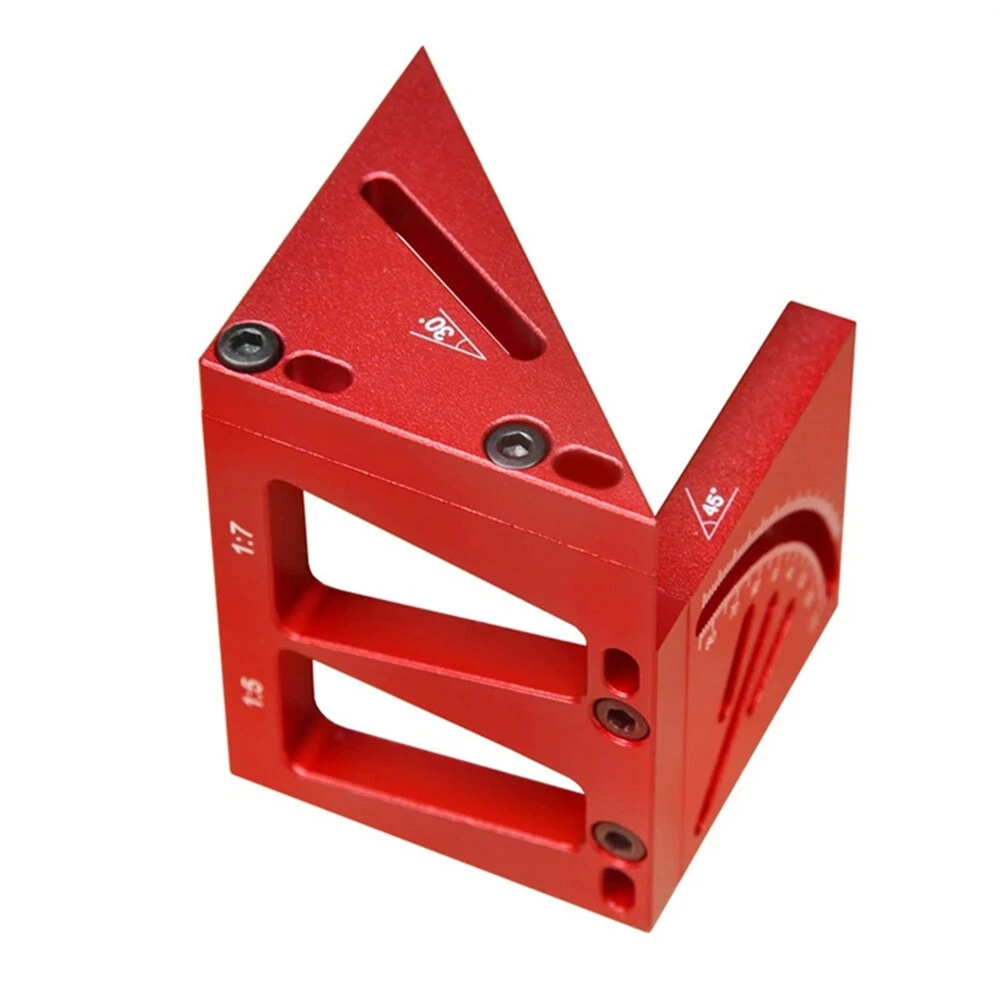 Aluminum Alloy Woodworking Marking Ruler - 45° & 90° Line Marker | Centerline & Dovetail Gauge - Image 4
