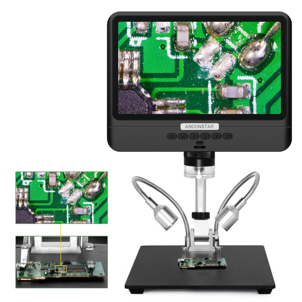 Andonstar AD208S Digital Microscope | 8.5 Inch LCD 1080P | 5X-1200X Magnification Soldering Tool - Image 4