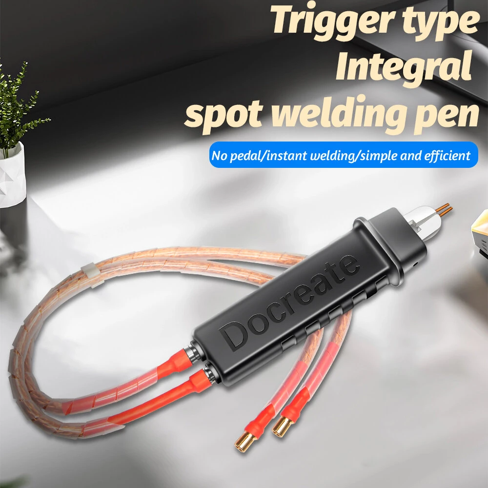 DIY Spot Welding Pen - 1500A Gold-Plated Copper - 414g Compact for 18650 Batteries - Image 2