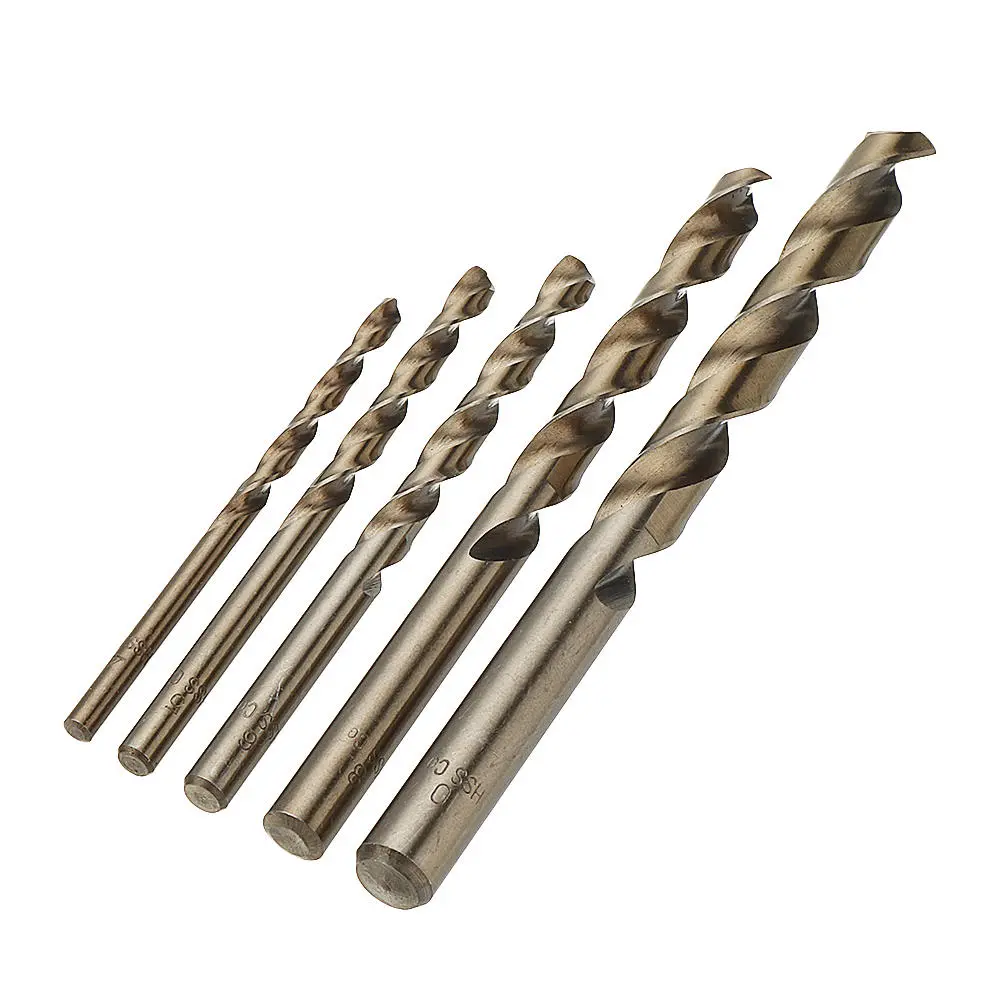 Drillpro 5pcs HSS M35 Cobalt Drill Bit Set 4-10mm | For Metal & Stainless Steel - Image 3