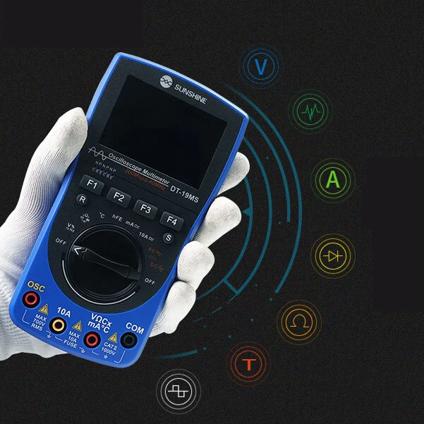 SUNSHINE DT-19MS 2in1 Handheld Oscilloscope Multimeter | For Phone Repair & LCD Testing - Image 4
