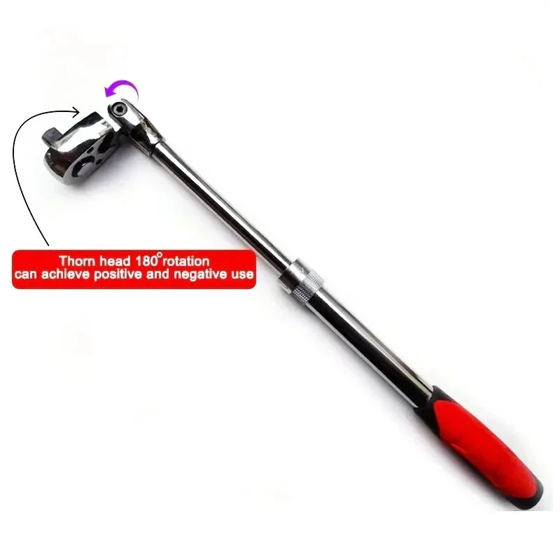 72-Tooth Retractable Ratchet Wrench Set | 1/4 3/8 1/2 Quick Release | Carbon Steel Extensible Handle Tool - Image 3
