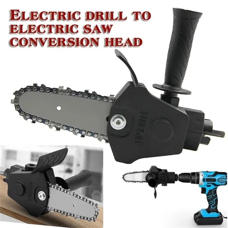 Portable Woodworking Chainsaw Adapter for Electric Drill | 4 Inch Cutting Kit - Image 2